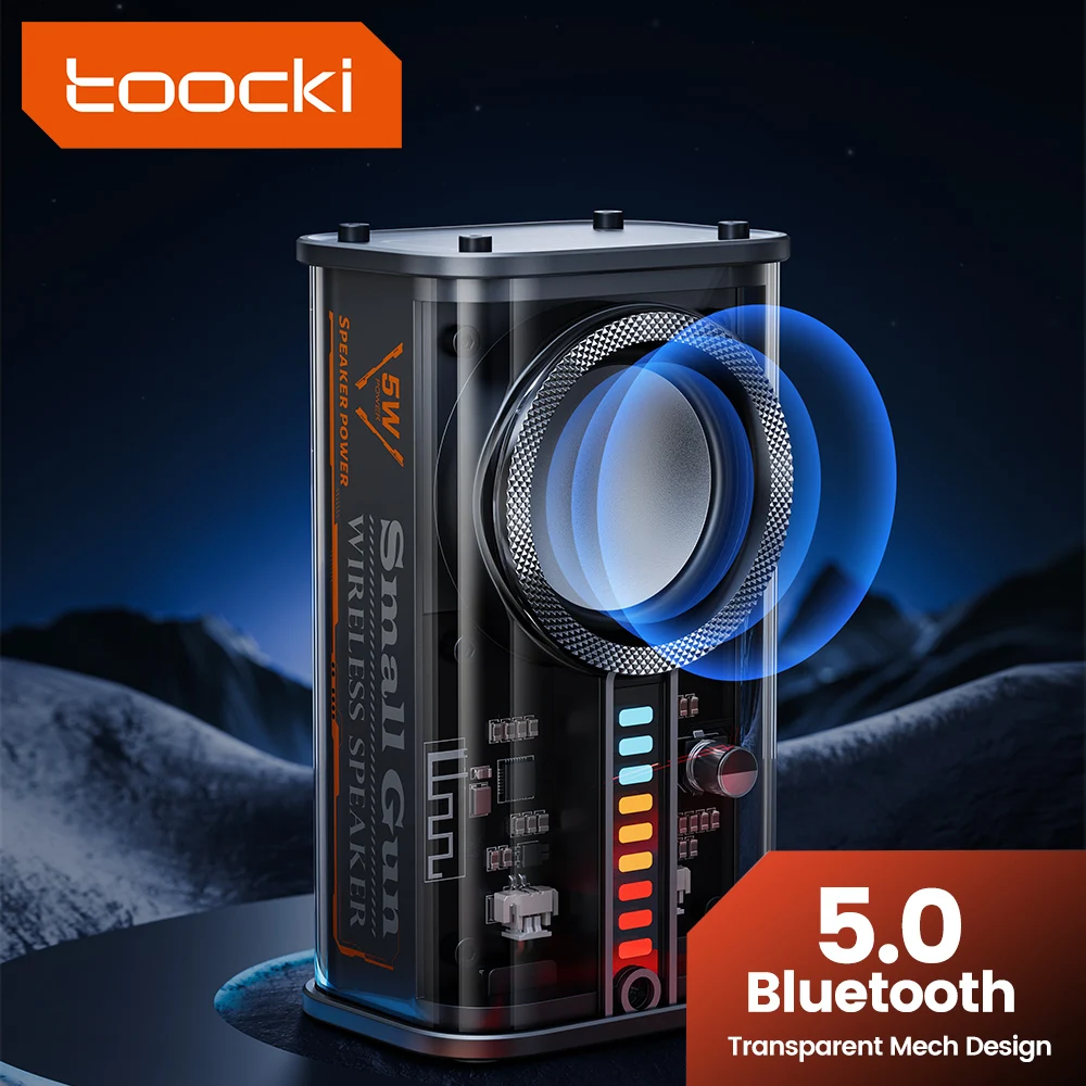Portable Bluetooth 5.0 Speaker Stereo Surround Wireless Bluetooth Speakers Dazzling Lighting Audio Player Loudspeaker Portable Bluetooth Audio Speakers
