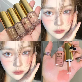 Heallor Brown Glitter Liquid Eyeshadow Stick Contour Blush Pigment Fine Shimmer Matte Natural Cheek Milk Coffee Shadow Cream Eye - Thumbnail 2