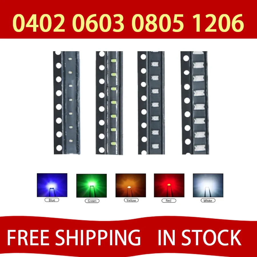 Confezione 100 Pezzi: F5 (5Mm) X 5 Colori, F3 (3Mm) X 5 Colori (Bianco, Rosso, Blu, Verde, Giallo) Ogni Confezione Da 10 Pezzi In Scatola 200 Pezzi: F