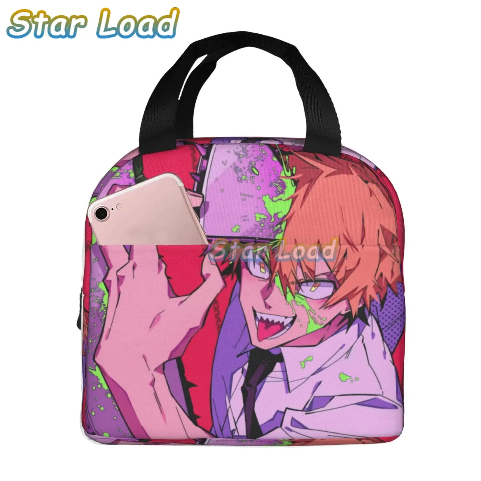 

Anime Cartoon Chainsaw Man Insulated Lunch Bag for Camping Travel Leakproof Thermal Cooler Bento Box Women Kids Food Bags