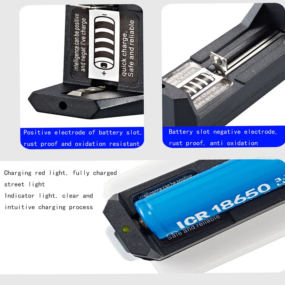 EU/US 18650 Liion Battery Charger li-ion Batteries Charging EU US Plug 3.7V Mini Baterie Chargers Support