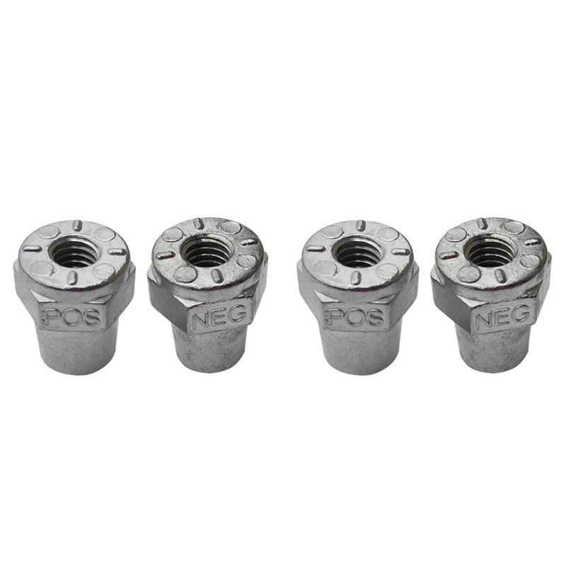 

2 Pair 3/8Inch Female Thread Positive Negative Battery Post Terminal Adapters Battery Cable Terminals