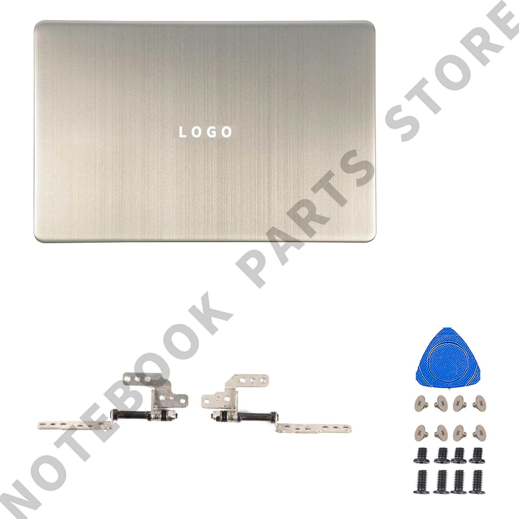 Aluminium Laptop Parts For ASUS VivoBook S510U A510 A510U X510 F510U S510 F510 LCD Back Cover Hinges HingeCover Metal Gold