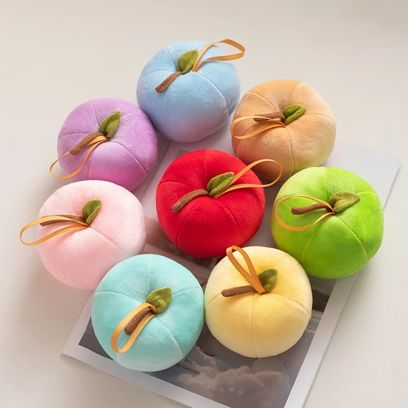 Hot Green Red Apple Plushies Fidget Fruit Plush Toy Soft Stuffed Plushie Doll Education Toy Room Decoration Ornaments
