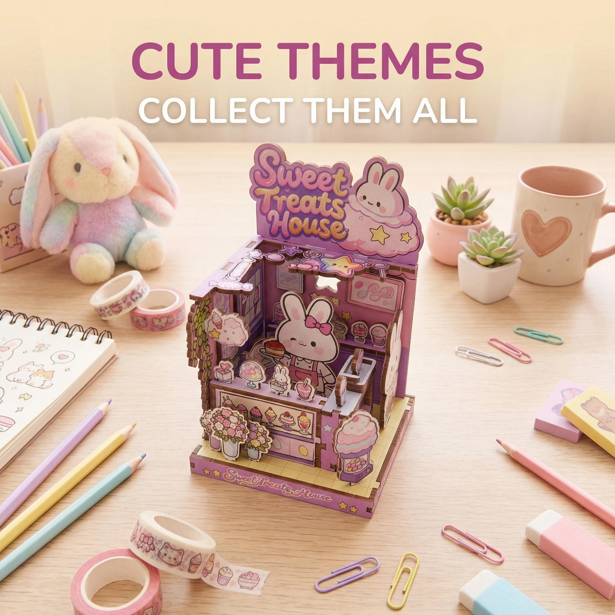 어린이 인형 집 DIY 미니어처 나무 인형 집 미니 모델 조립 퍼즐 3D 나무 공예 가족 장식 장난감