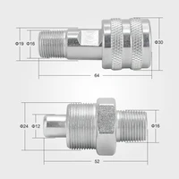 Hydraulic Hose Quick Coupler Connector ZG3/8" Male and Female Connectors 2