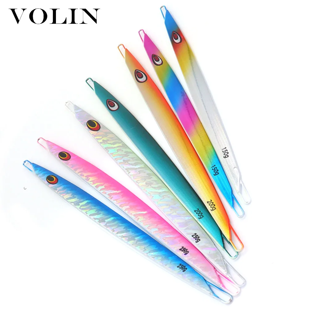 

VOLIN NEW Metal Jigging Fishing Lure 150g200g250g300gSaltwater Metal Fishing Lure Shore Artificial Bait Fishing Tackle Hot Sel