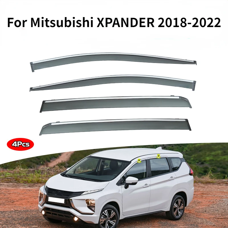 Eather Guard Door Visor Vent Shades Door Visor Vent Shades for Mitsubishi XPANDER-DOOR VISOR Window Accessories