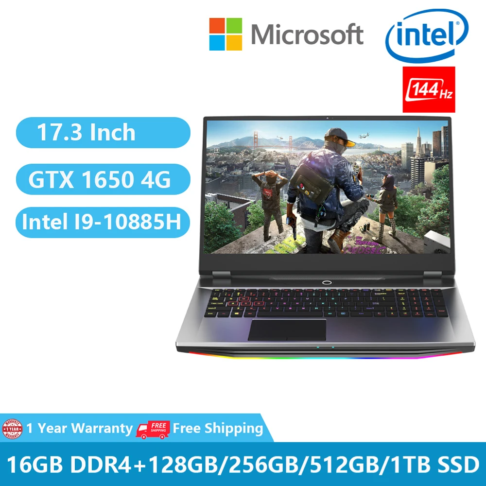 Gaming Laptop Computer Graphics Card GTX1650 Metal Mobile Notebook