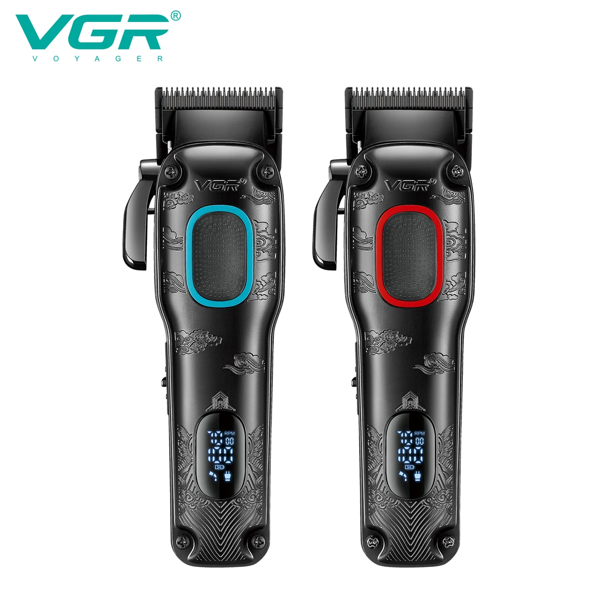 VGR مقص الشعر ذكي LED شاشة ديجيتال قوة قوية الشعر...