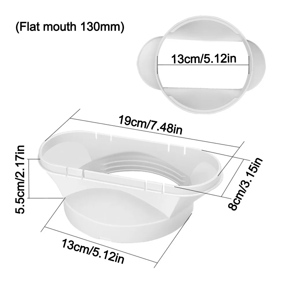 Universal Exhaust Hose Adapter for Air Conditioners - Round/Square Shaped Duct Connector