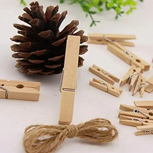 Clothes Pegs Beach Towel Clips Laundry Tongs Spring 10/20/50/100 Pcs Decorative Wood Pins Pin Hanging towel hanging clips