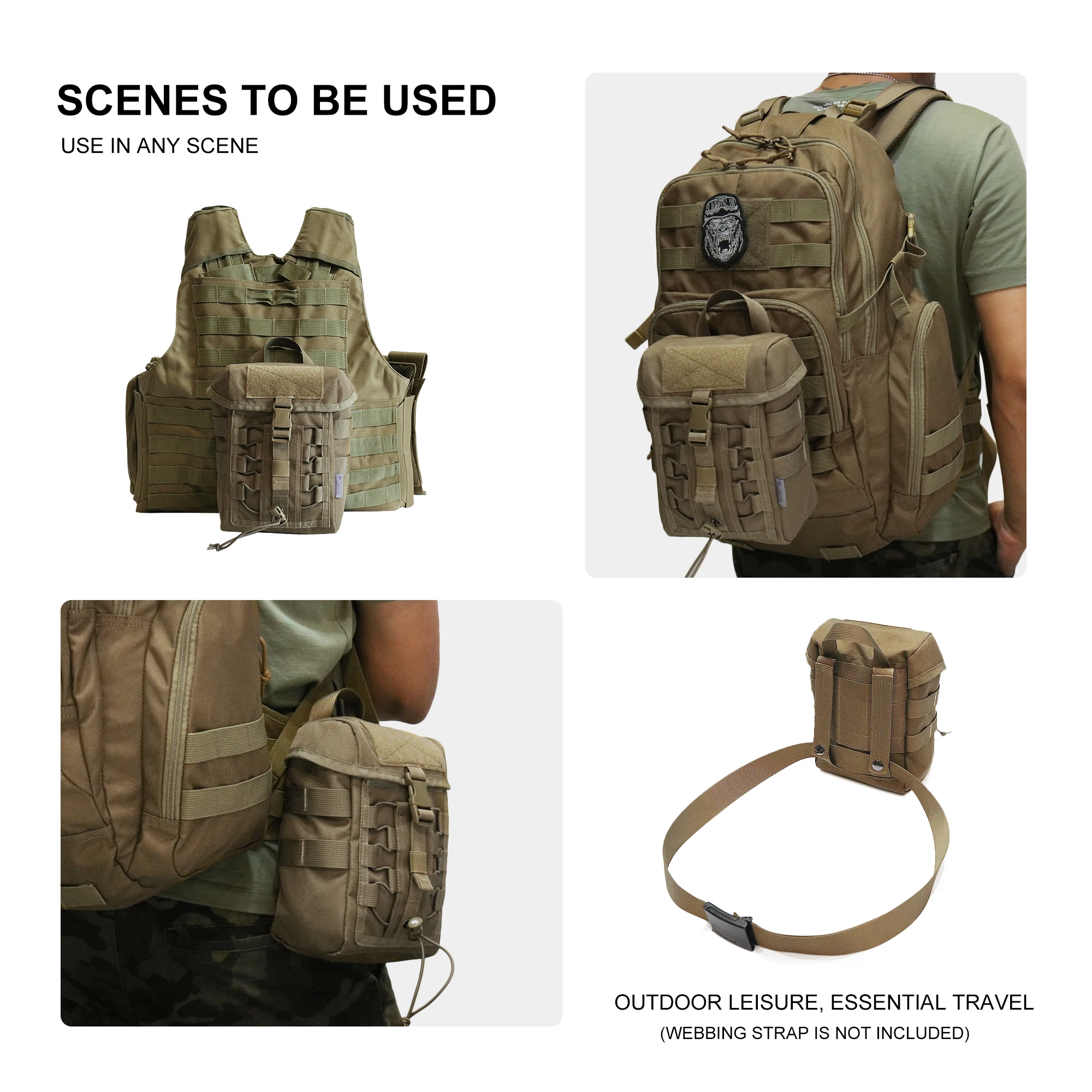 MARDINGTOP Tactical Pouch First Aid Kit Survival Pouch Military Bag Emergency Tools Pack for Men Women Camping Hunting Army EDC