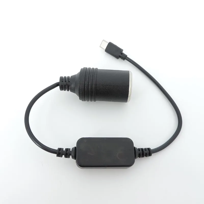 USB C PD Weiblichen Typ C Stecker auf 12V Auto Steckdose Schritt Up Kabel  für Auto LED Licht fahren Recorder GPS E-Hund Auto Fan - AliExpress
