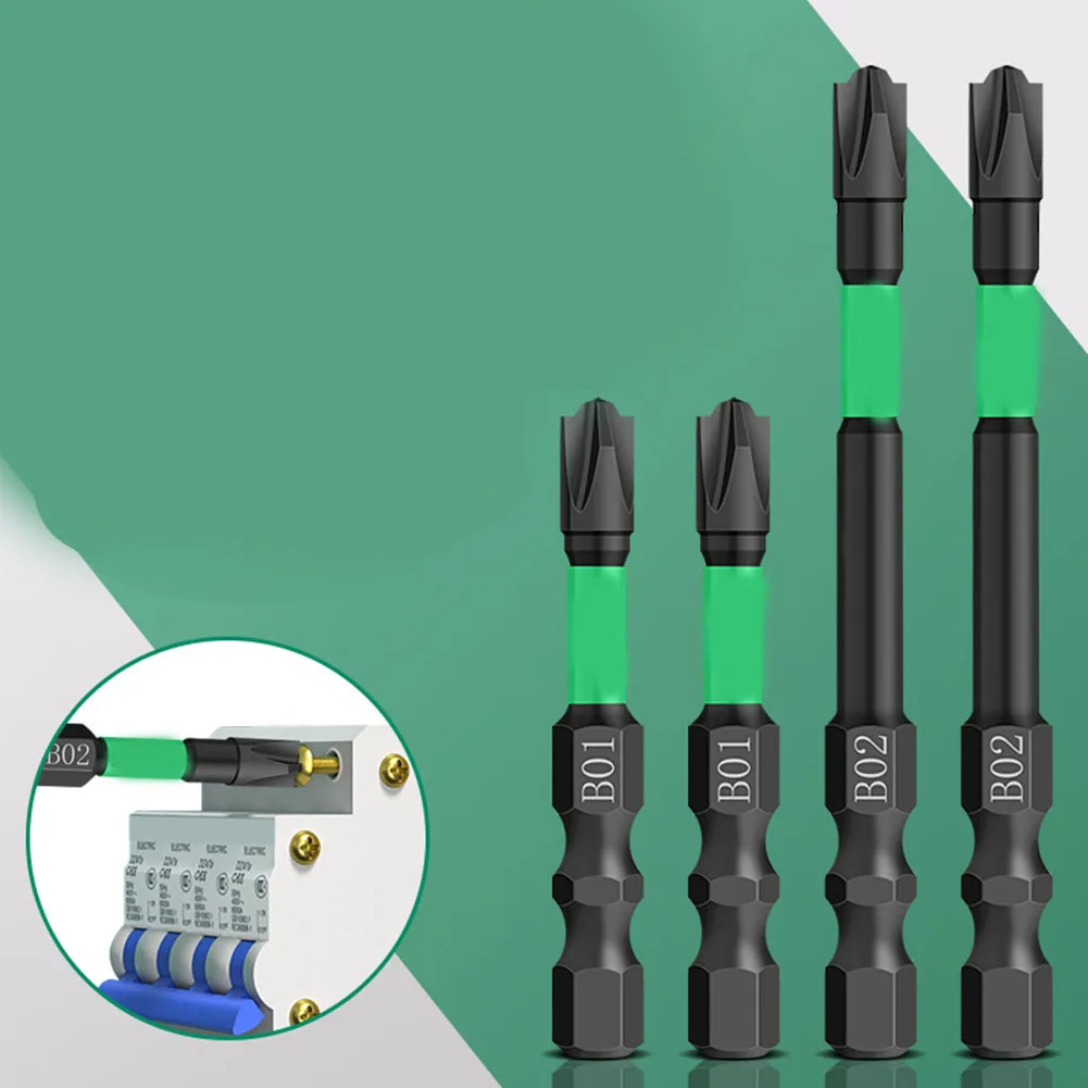 

1/2/4/10pcs Anti-slip Magnetic Cross Head Electric Screwdriver Tool Set Electric Drill Air Drill Hand Tool 50/75/110/150mm