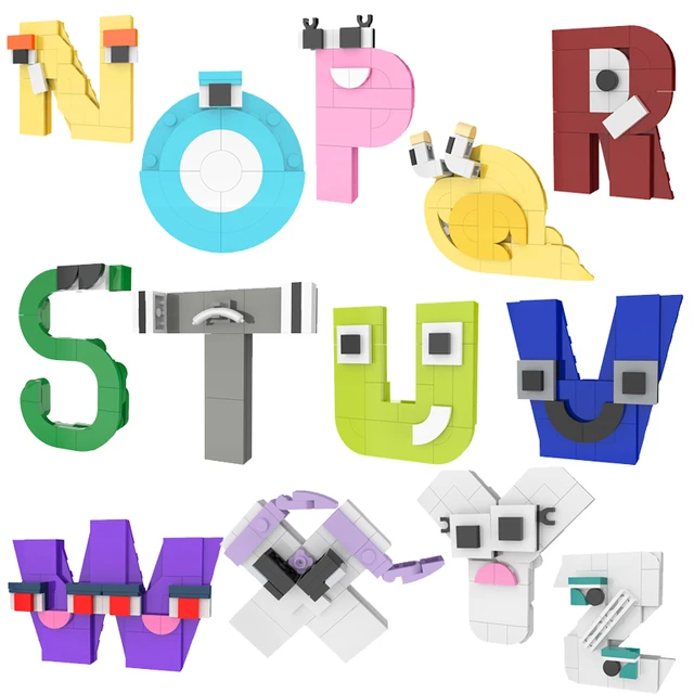 26 Style Alphabet Building Blocks English Letters Lore Puzzle Alphabet  Shape Matching Moc Bricks Montessori Toys For Kids - Blocks - AliExpress