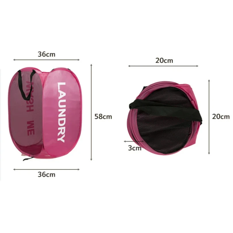 Durable Folding Simple Laundry Basket Largewashable Clothes Toy Storage Organizer Fashionmesh Breathable Bathroom Accessories 6