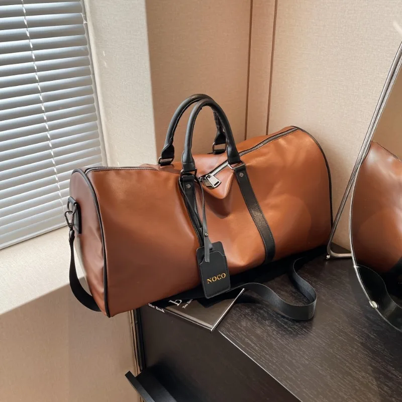 Women's Vintage Fashion Tote Bag Versatile Large Capacity PU Leather Shoulder Bag with Detachable Strap for Work & Travel Tote