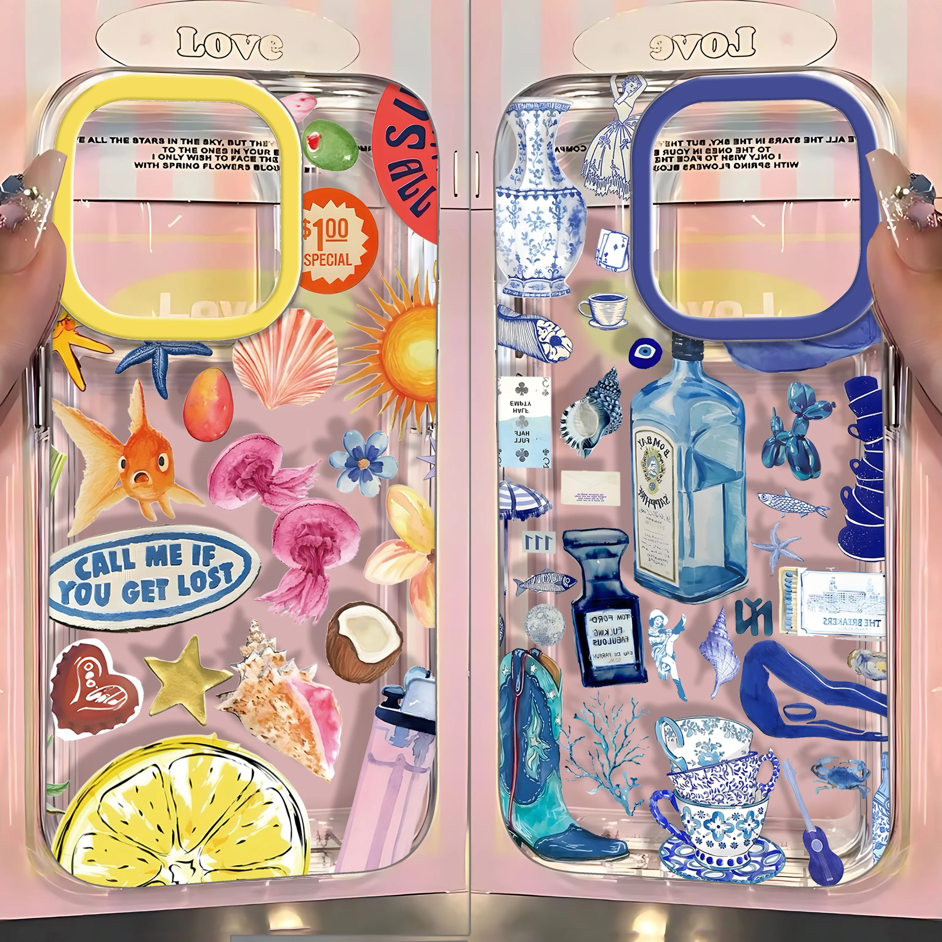 Luxury Seaside Scenery Wine Lemon Phone Case – Elegant and Stylish Back Cover
