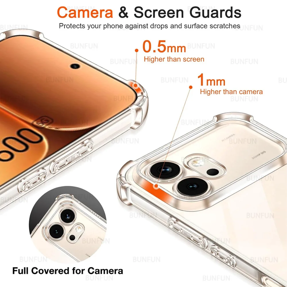 For Honor 600 Pro 5G Slim Anti-Shock Soft Case - Clear Crystal, Anti-Yellowing Protection  Capa