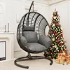 Hanging Egg Chair with Stand - Egg Swing Chair Outdoor Indoor Patio Wicker Chair Swing Hammock Egg Chairs 400lbs Capacity 1