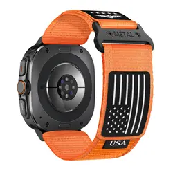 Sport Nylon Bracelet - Trail Loop Band for Galaxy Watch Ultra 47mm Series (Orange)
