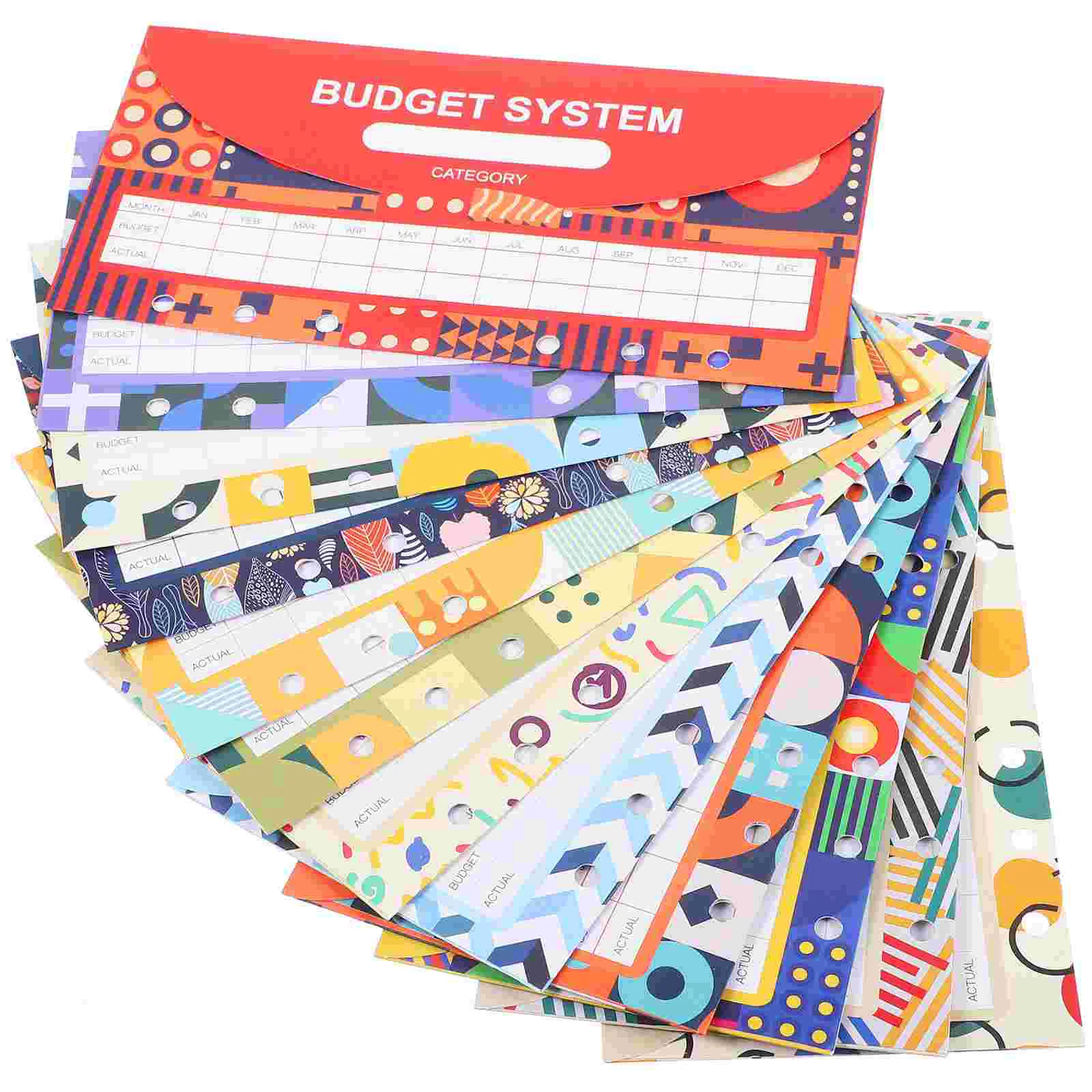 

12 Pcs Loose Leaf Budget Envelope Binder Envelopes Record Pattern Money for Cash Account Book Paper Practical