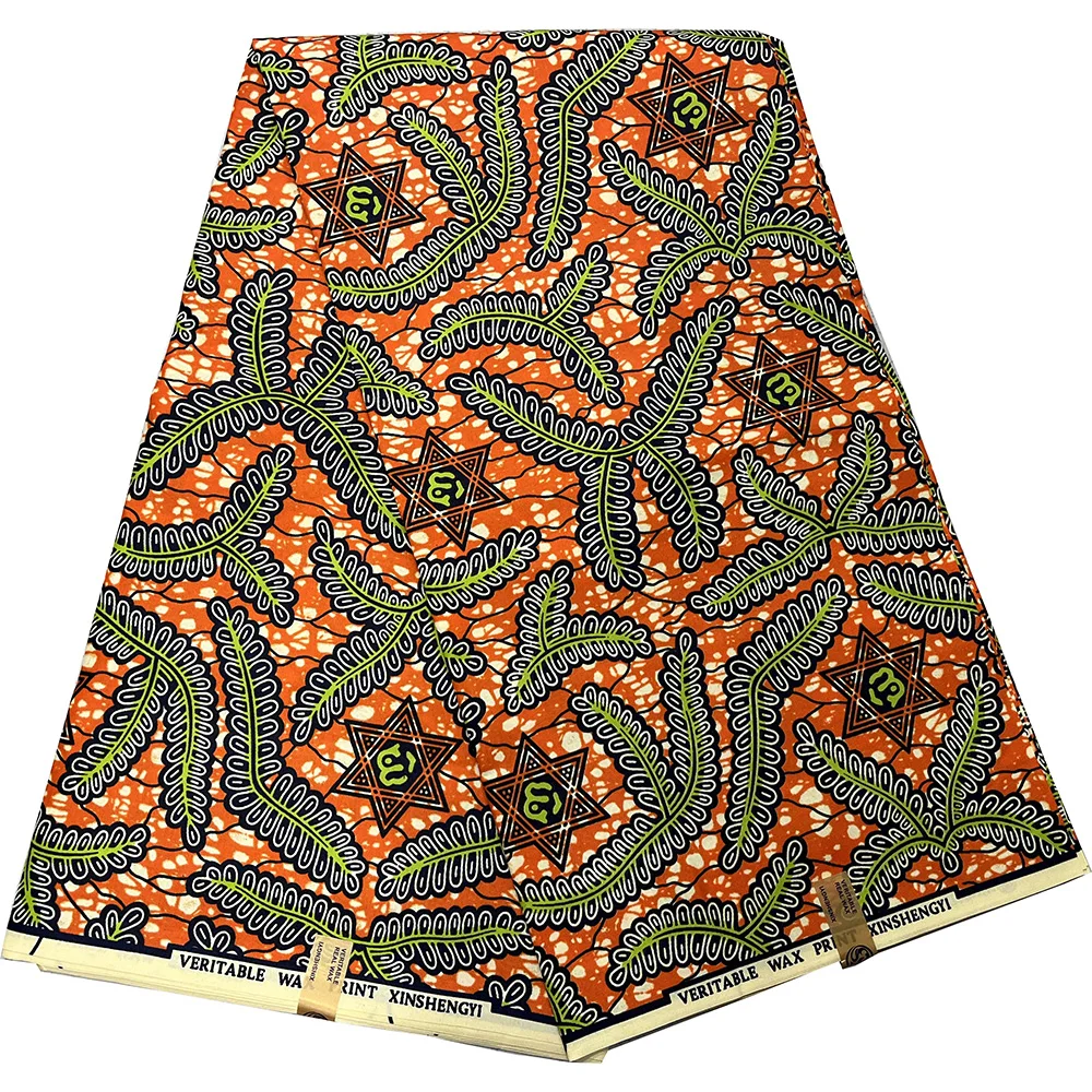 African Ankara Wax Fabric 6yards Africaine Africain Wax Soft polyester Material For sewing