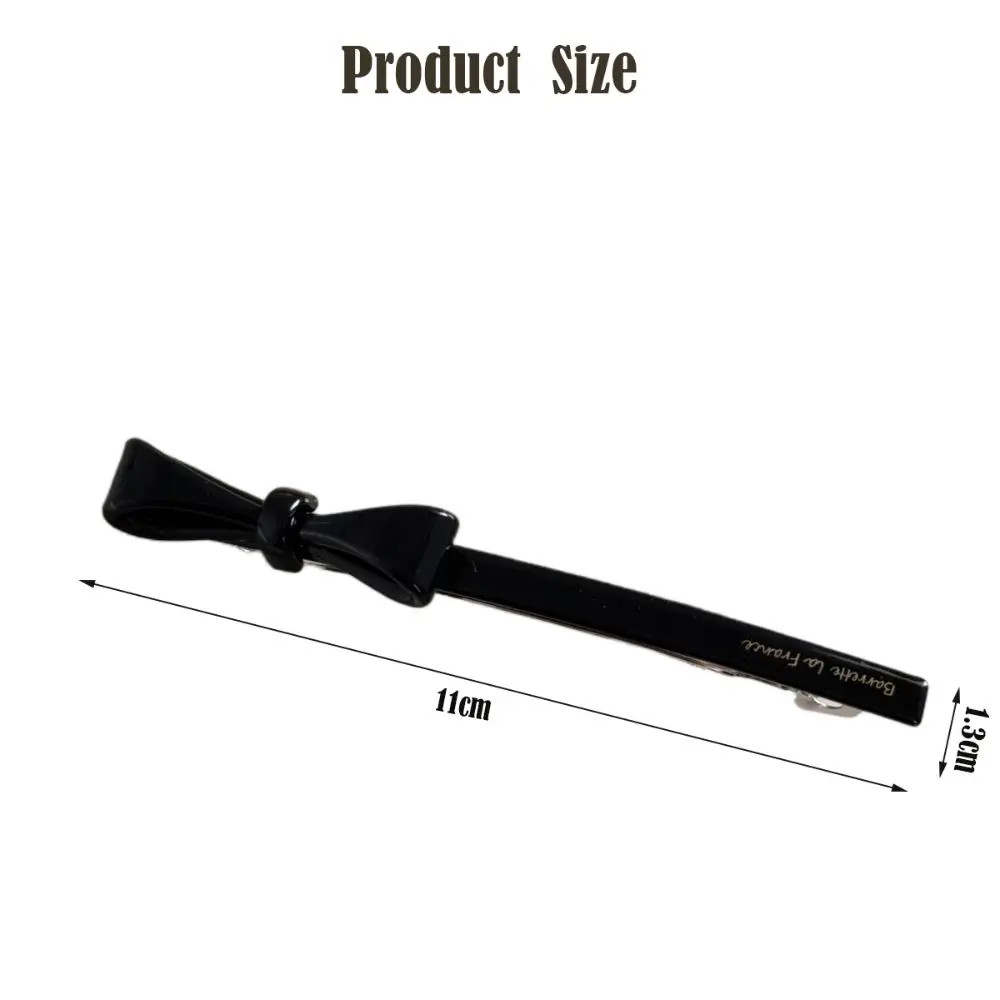 High Quality Retro Bow Hair Clip Korean Style Slender Spring Clip Bangs Clip for Women
