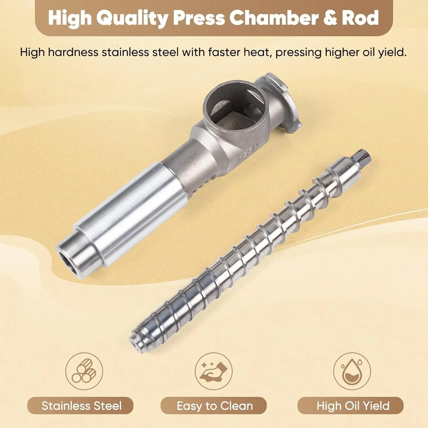 Press Machine 820W Hot/Cold Electric Automatic Oil Press Extractor for Peanut Sesame Sunflower Seeds Coconut Soybean Oil Extract 6