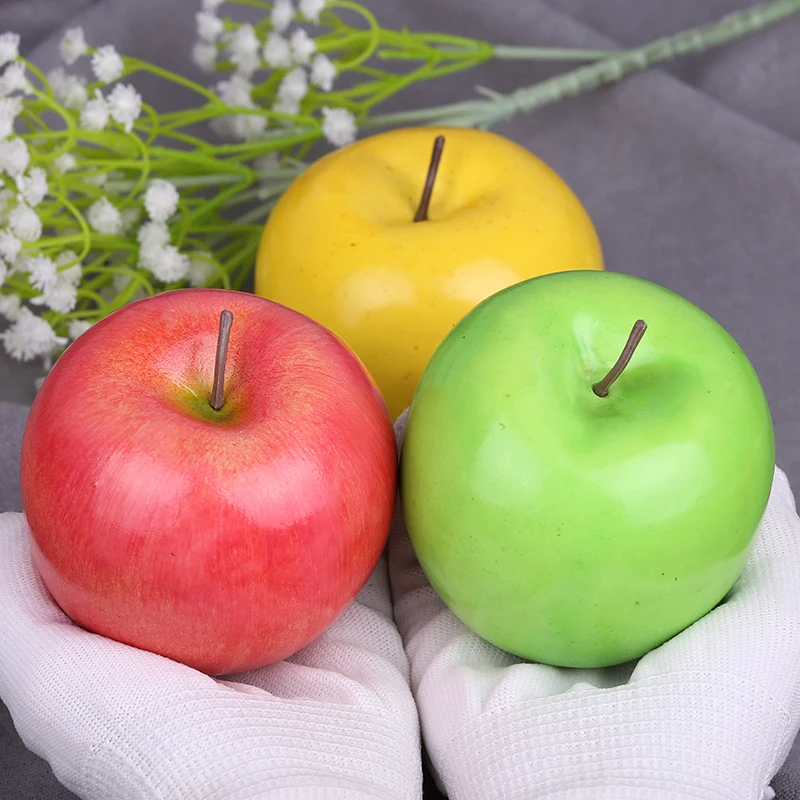 Pink Red Green Yellow Artificial Apple Artificial Fruits And Vegetables Home Bedroom Living Room Decoration Fake Fruits Festive Party Supplies Artificial Fruits