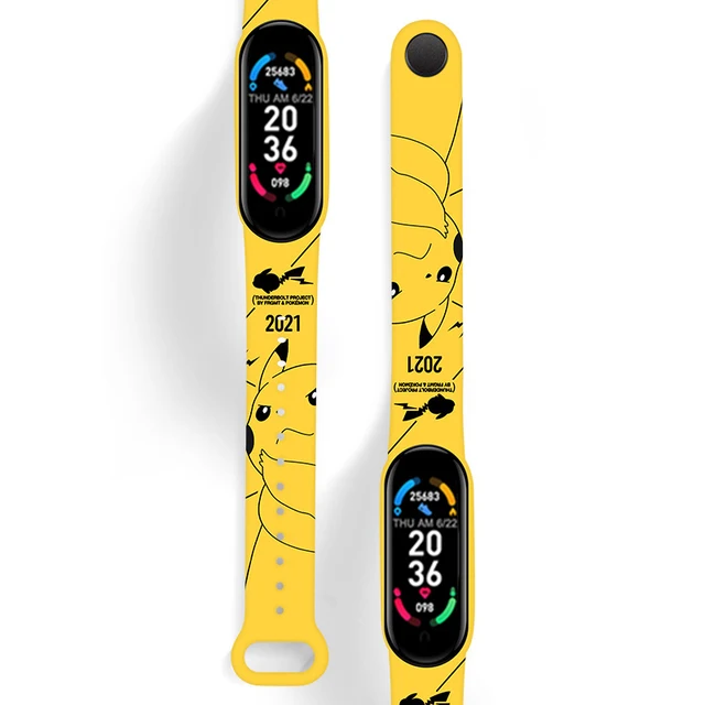 2022 New PokemonElectronic Watch Pikachu Smart Bracelet Color Sport Bracelet Heart Rate Sleeping Kid Birthday Gift Clock chargeable