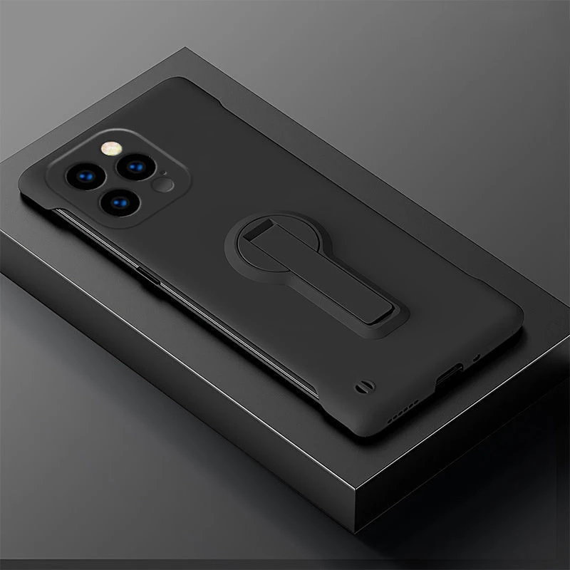 Sleek Frameless Protective Phone Case with Built-In Holder