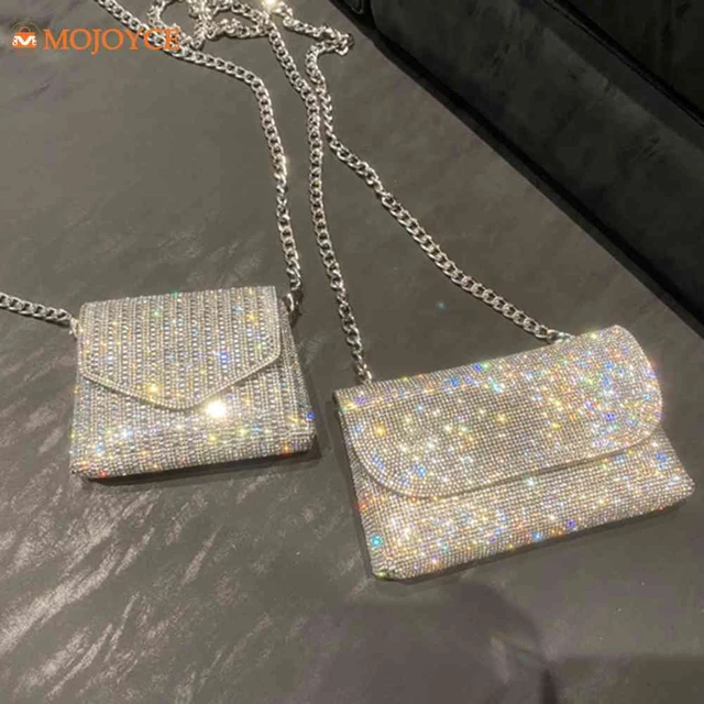 Gold Handbags for Women Designer Luxury Brands Bling Purses Rhinestone  Diamond Evening Clutch Tote Mini Crossbody Bags 2023 - AliExpress