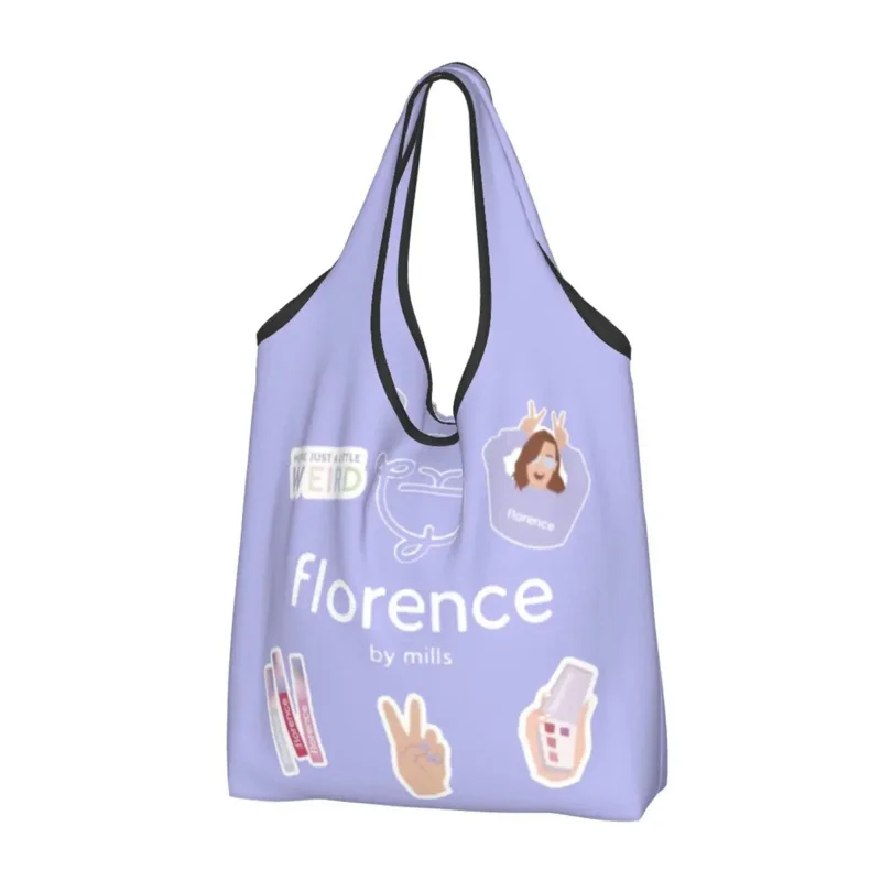 

Custom Florence By Mills Shopping Bag Women Portable Big Capacity Grocery Shopper Tote Bags