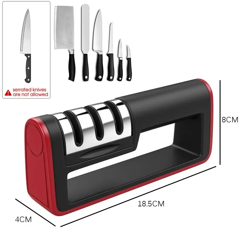 주방용 3단 칼갈이 가정용 다기능 칼갈이 그라인더 휴대용 3용도 연마석