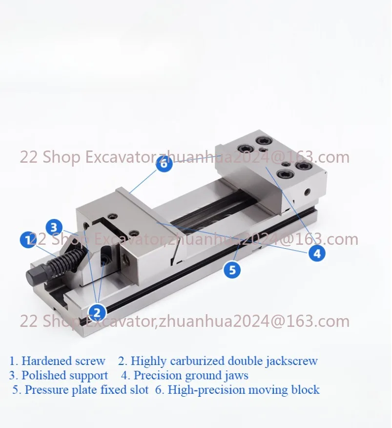 GT100 (100 x 100) 4 Inch Precision Combination Flat Nose Pliers Manual Clamp Machine Large Opening Fixture Precision Bench Vise 5