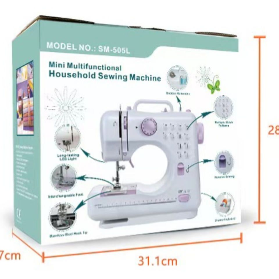 2025 Electric Mini Sewing Machine for Beginners with 12 Built-in Stitches, Reverse Sewing, and Thread Kit  hand sewing machine