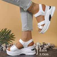 Nouvelles sandales compensées à plateforme pour femmes, chaussures d'été confortables, légères et décontractées à scratch pour la plage, Zapatos De Mujer 3