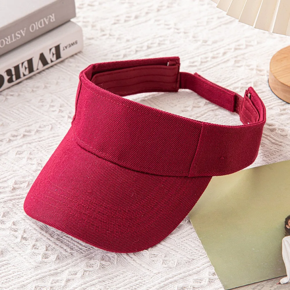 Unisex-Baseballkappe in einfarbiger Ausführung, offener Sport-Sonnenhut für draußen mit Sonnenschutz, Damen-Sonnenblende, Tennis-Kappe, Sonnenschutz – Detail 17