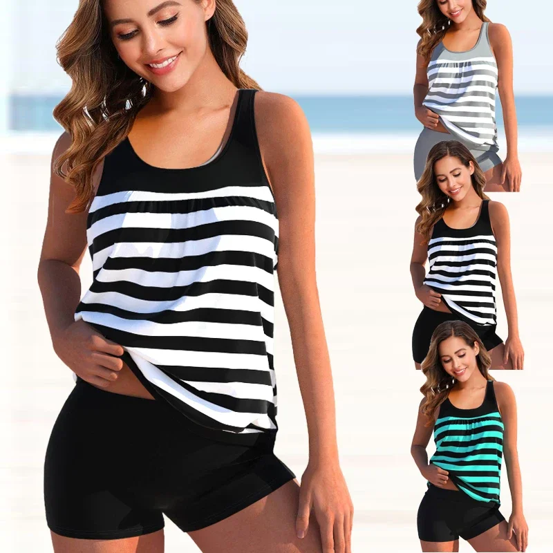 Women Swimsuit Two Piece Bikini Casual Beachwear Patterned Printed S-6XL