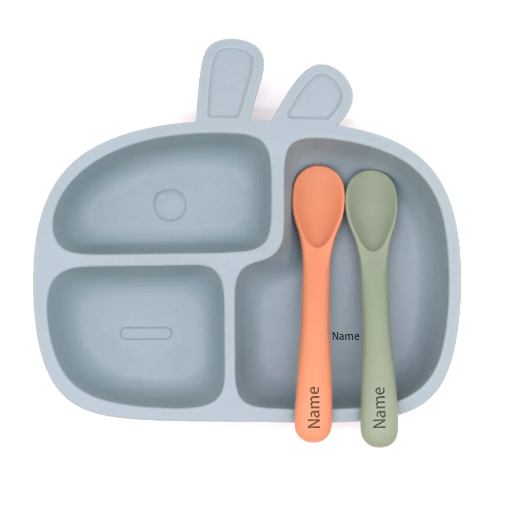 Baby Tableware Bowl Personalized Customization Free Printing Silicone Material Boy Girl Holiday Gift