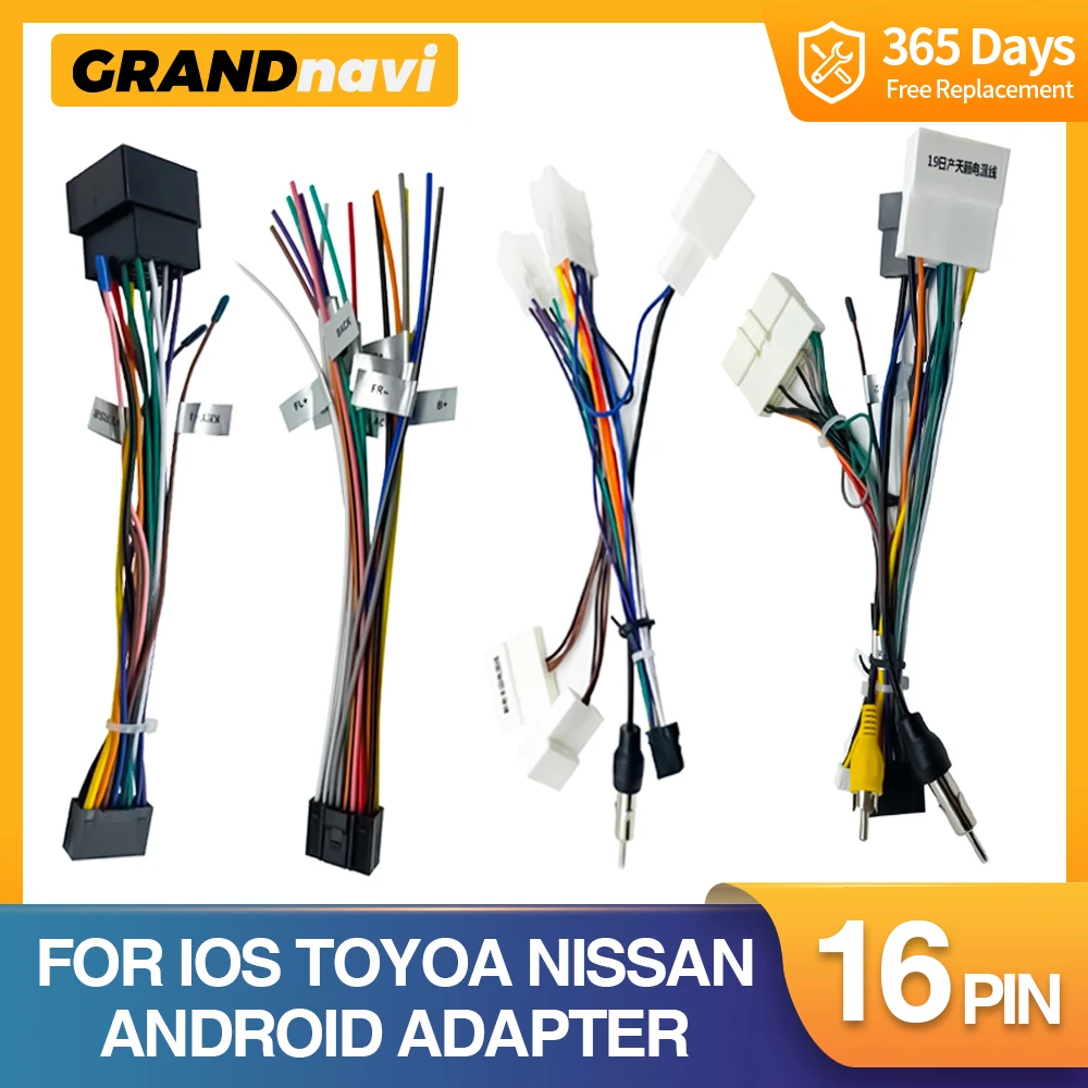 For ISO Toyota Nissan Car Radio Multimedia Player Cable Adapter Moblie