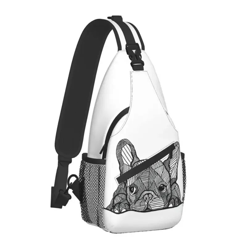 French Bulldog Sling Bag for Cycling Camping Men's Crossbody Chest Backpack Shoulder Daypack tactical backpack travel backpack business backpack expandable backpack laptop backpack mini backpack