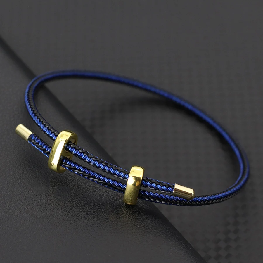 Stainless Steel Adjustable Bangle Bracelet for Men Outdoor Sports