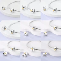 Fit Qikaola 925 Original Bracelets Love 26 English Letters Series Silvering Charms Beads For DIY Birthday Jewelry Making 2
