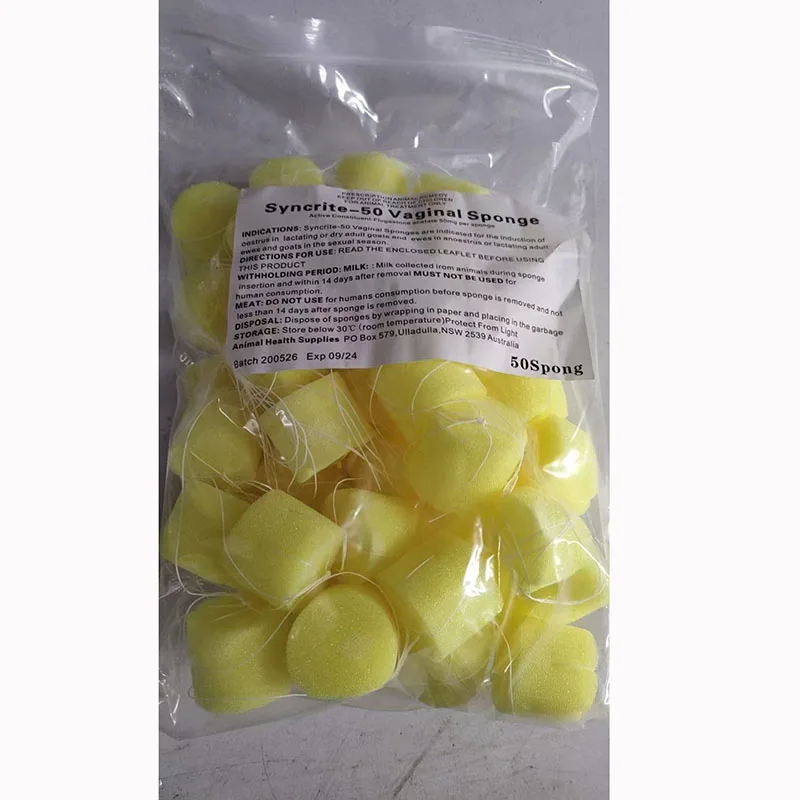 50 pcs Sponge plugs for sheep to promote estrus provide breeding estrus plugs