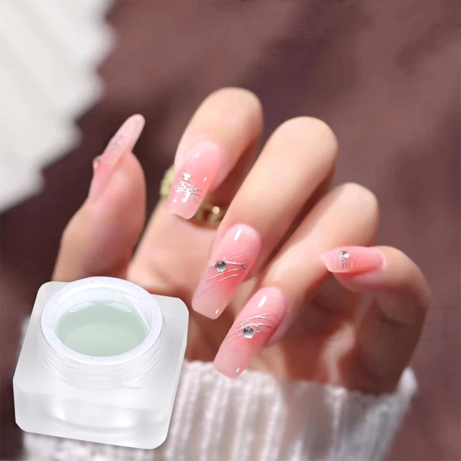 Semi Solid Spider Gel Nail Polish Clear Liner Gel Mirror Powder Adhesive Lacquer DIY Flower Drawing Adhensive Glue Manicure Tool