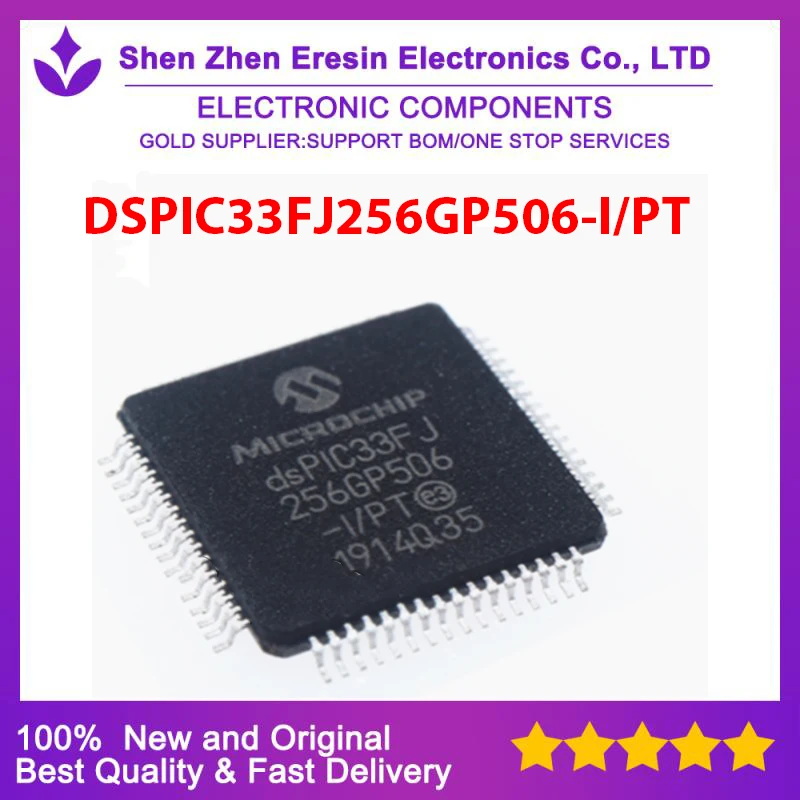 

Бесплатная доставка 10 шт./лот DSPIC33FJ256GP506-I/PT TQFP64 Новый и оригинальный