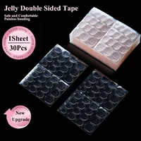 Pink/Transparent Double-Sided Self Adhesive Nail Stickers Waterproof Sticky Tabs for Nails Press on Jelly Glue Manicure Tools 1
